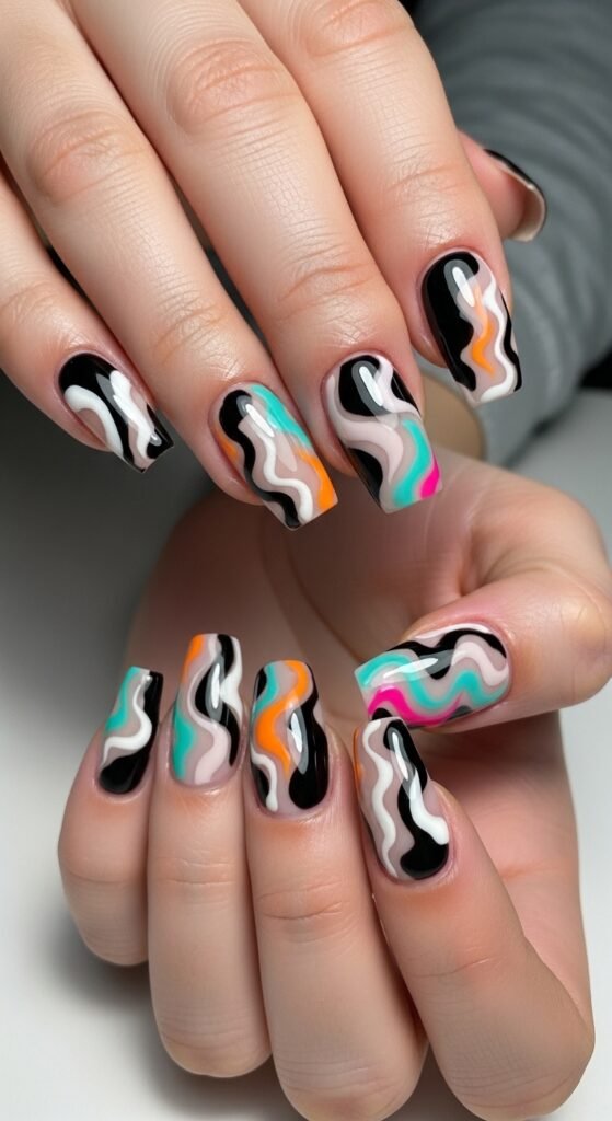 16. Abstract Gel Nail Designs