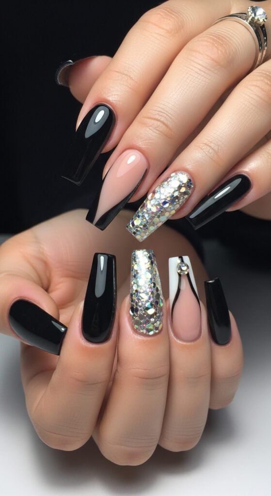 14. Coffin Shape Gel Nails