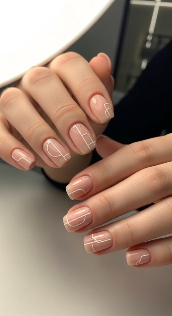 5. Minimalist Nude Short Nails