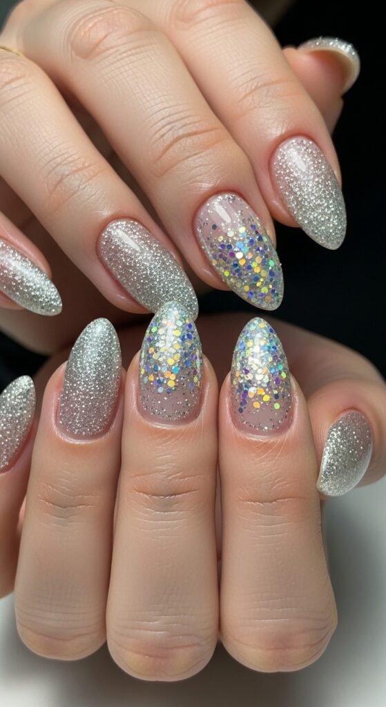 10. Glitter Gradient Nails