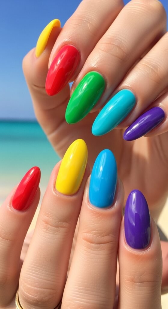 16. Shell Accent Nails