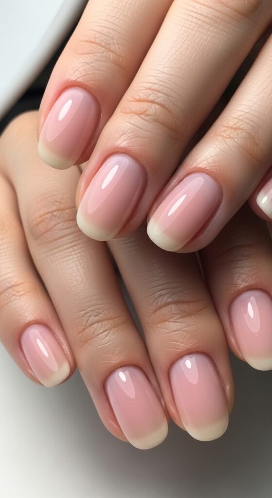 21. Blush Pink Short Nails