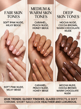 Best Nude Shades for Short Nails in 2026