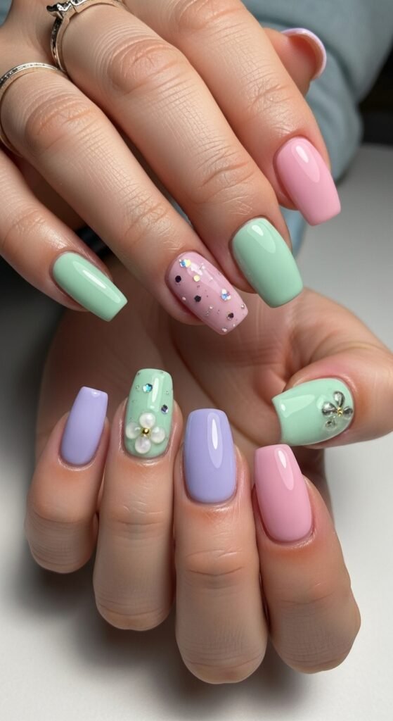 12. Pastel Gel Nails