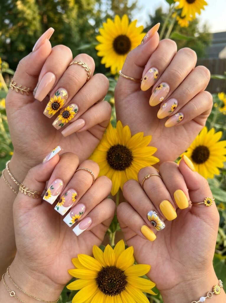 25 Cute Sunflower Nail Designs You’ll Want to Copy in 2026