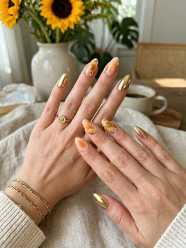 25. Trendy Sunflower Nails for 2026