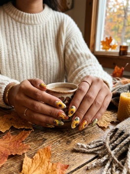 Sunflower Nail Designs for Every Season